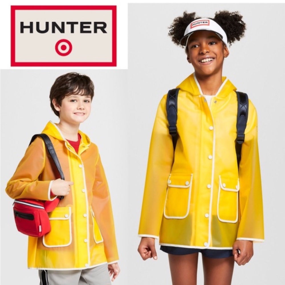 NWT! Hunter by Target Kid’s Yellow Slicker Raincoat L